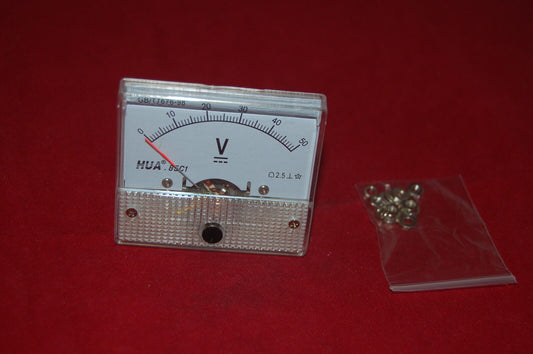 DC 0-50V Analog 85C1 Voltage Analogue Panel meter Directly connnected