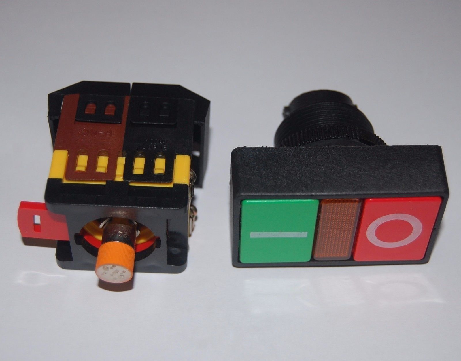 30MM Double head PUSH BUTTON SWITCH with 12V AC/DC LED Light Momentary ON OFF