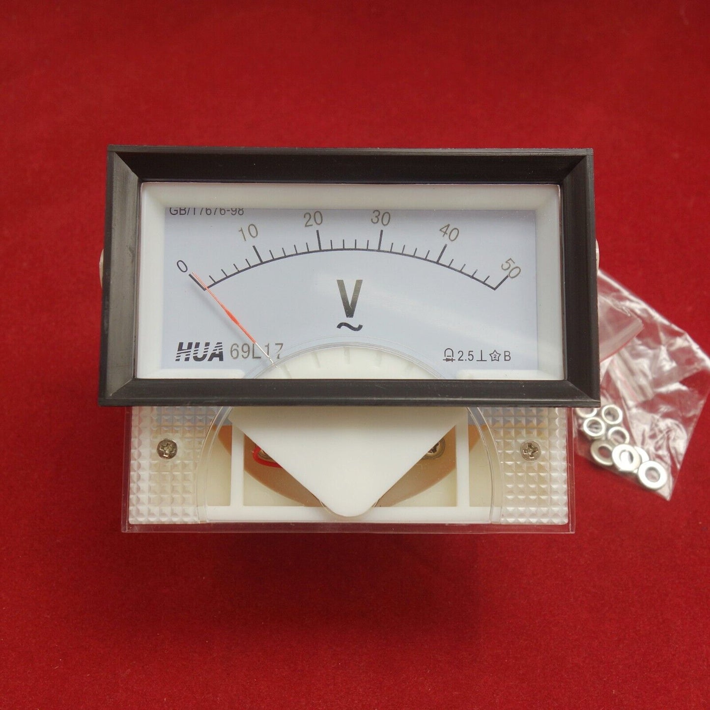 1PC AC 0-50V Analog VOLTMETER Voltage Meter 69L17 69L9 direct connect