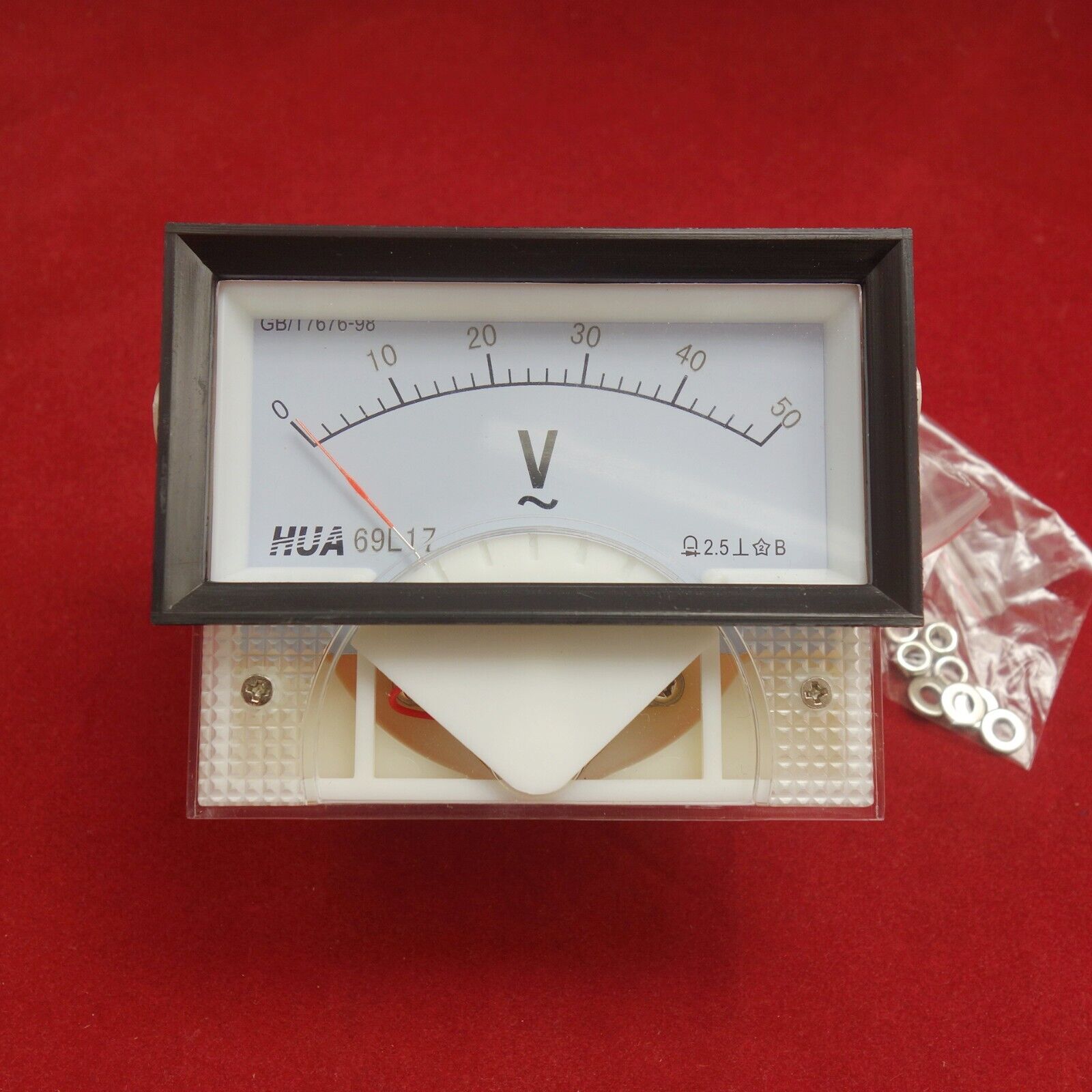 1PC AC 0-50V Analog VOLTMETER Voltage Meter 69L17 69L9 direct connect