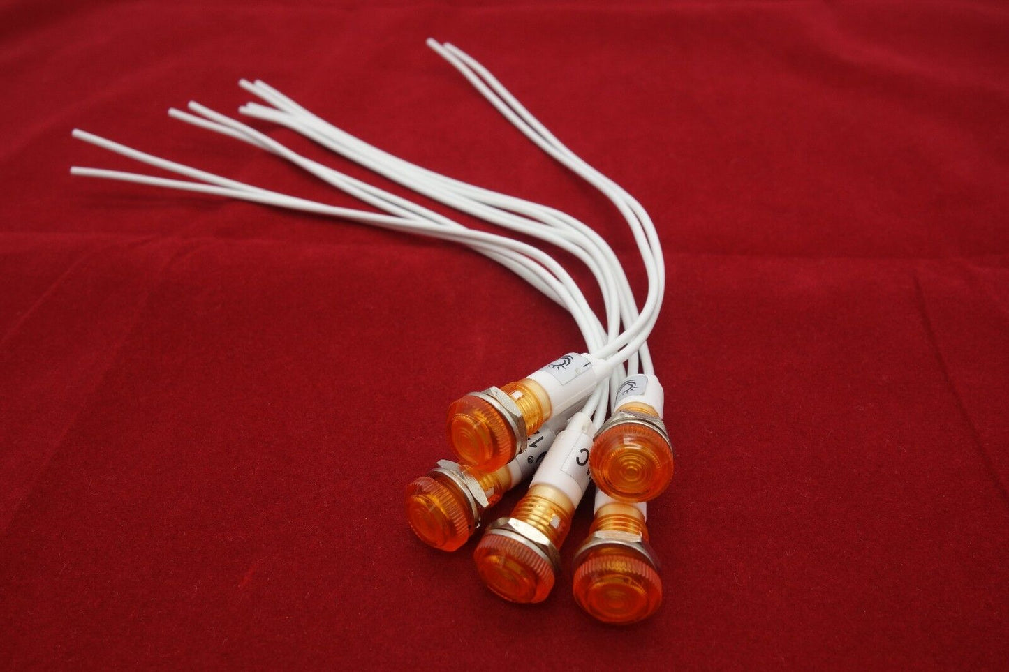 5Pcs 12V 10mm YELLOW  Panel Mounting Incandescent  Indication Signal Pilot Light