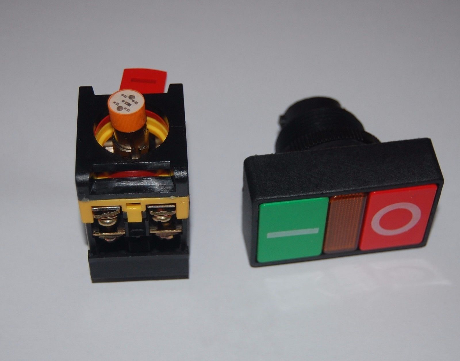 30MM Double head PUSH BUTTON SWITCH with 12V AC/DC LED Light Momentary ON OFF