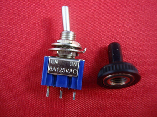 Lot of (10) SPDT Miniature Toggle Switches  ON/ON Maintained WATER PROOF 3 Pins