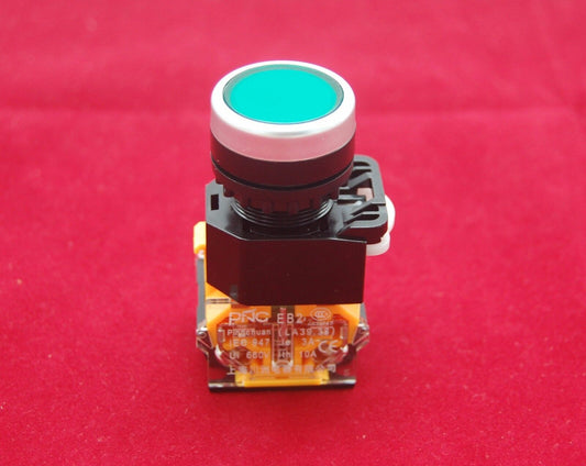 1PC 22MM Green Momentary Push button Switch 1NC/1NO Ith 10A