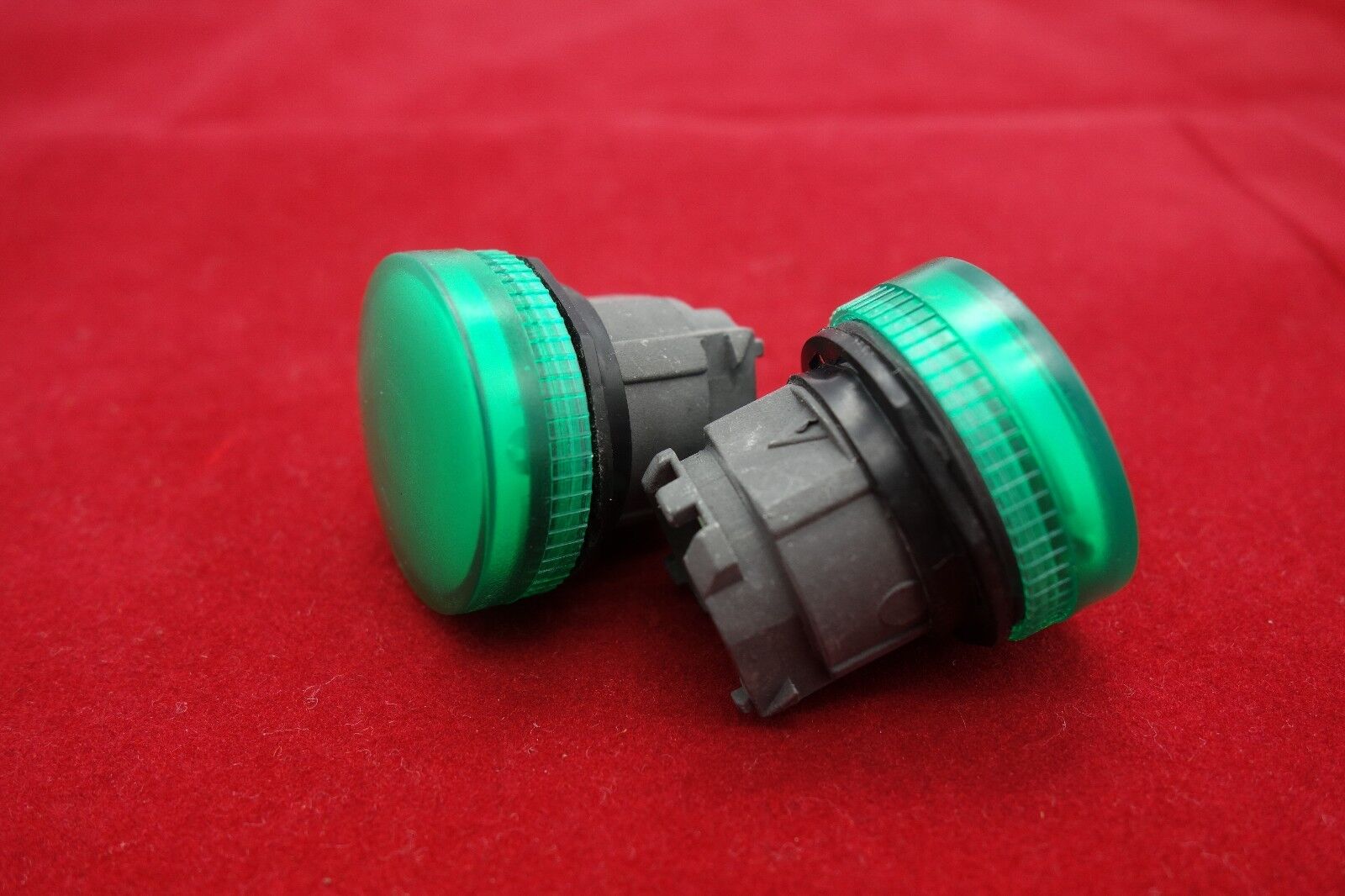 2PCS Fits ZB4 BV03 Green color head only 22mm For use with BA9S Base Fitting
