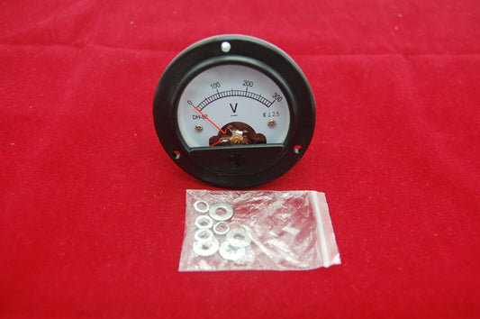 DC 0-300V Round  Analog Voltmeter Analogue Voltage panel meter Dia. 66.4mm DH52