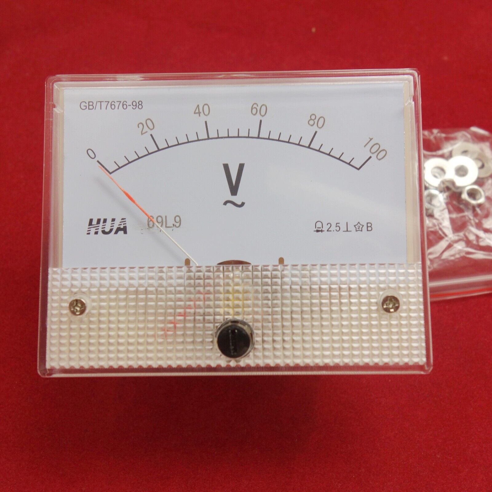 1PC AC 0-100V Analog VOLTMETER Voltage Meter 100V 65*80MM 69L9 direct connect