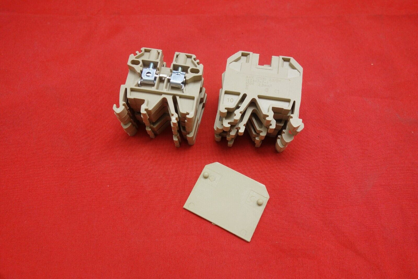 10PCS SAK/JXB 2.5EN Din Rail NS35 Type Combined Terminal block with one cover
