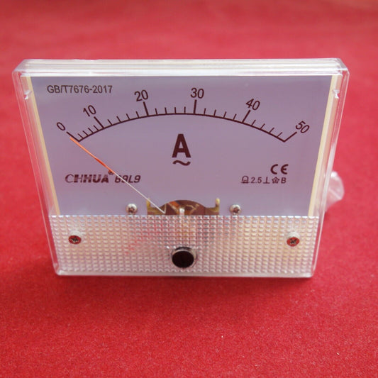 1pc AC 50A Analog Ammeter Panel AMP Current Meter 69L9 direct connect