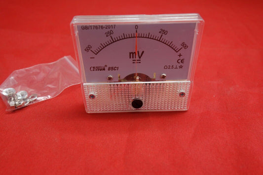 DC Minus Zero Plus -500mV - 0 - +500mV Analog Voltage Analogue Panel meter 85C1