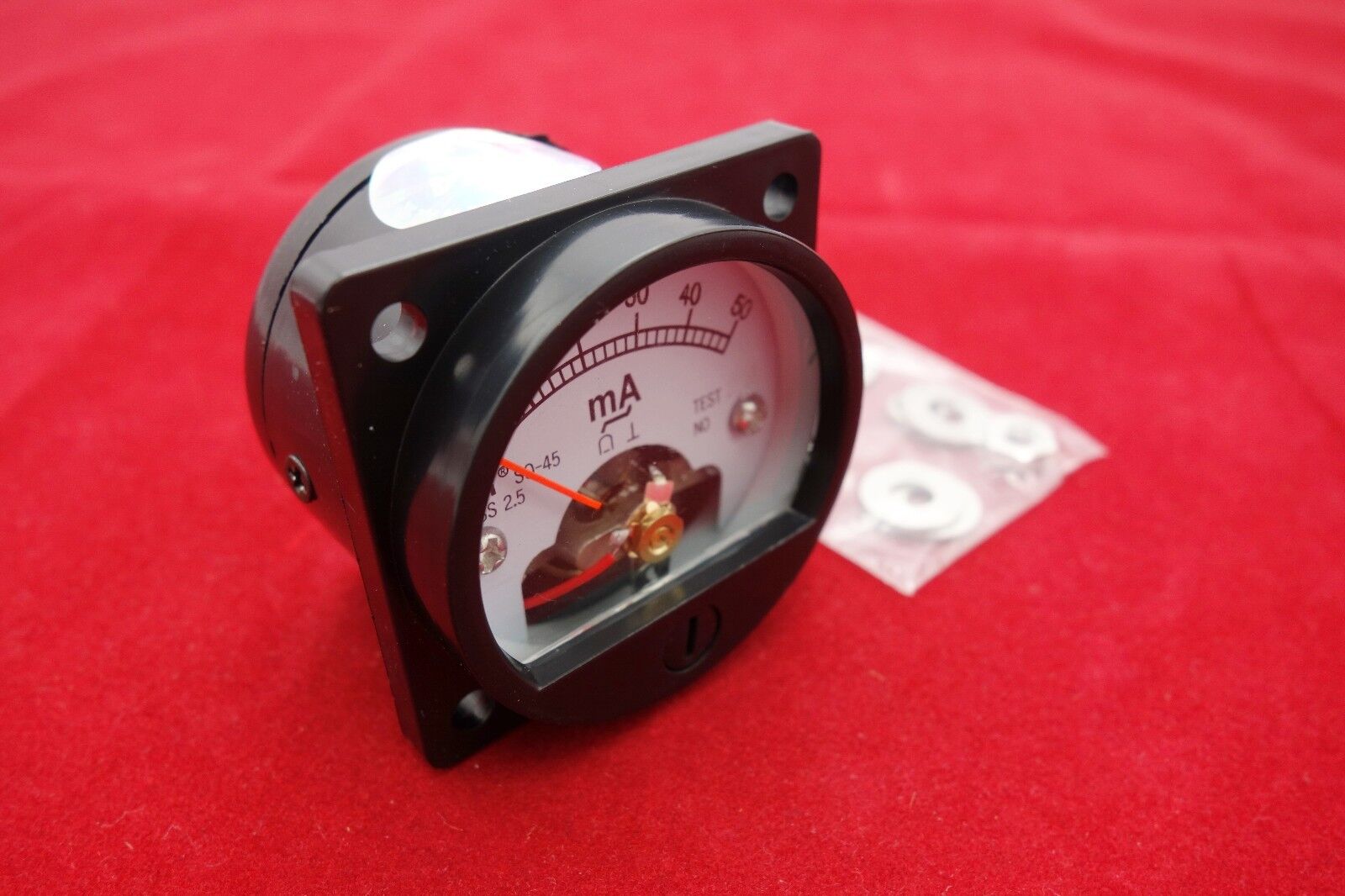 1PC AC 0-50MA Analog Ammeter Panel AMP Current Meter SO45 Cutout 45mm