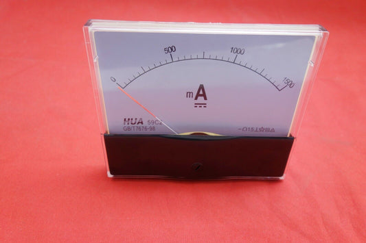 1PC DC 0-1500mA Analog Ammeter Panel AMP Current Meter 100x120mm 59C2