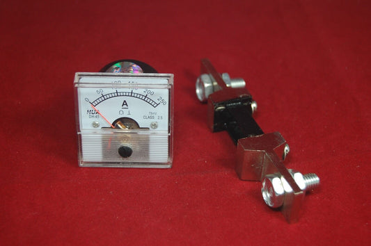 1PC DC 0-250A Analog Ammeter Panel AMP Current Meter 45*45mm with Shunt