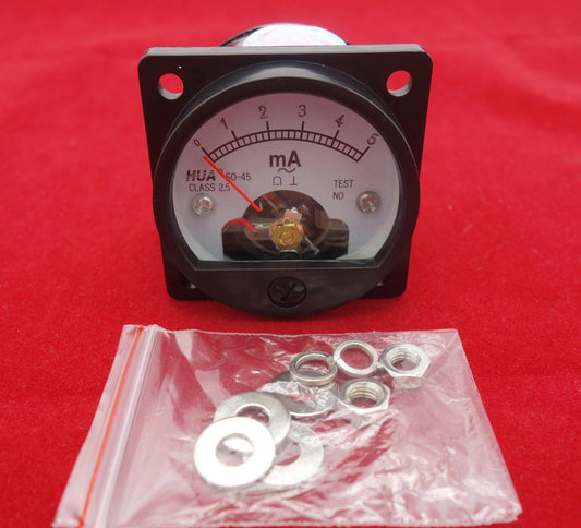 1PC AC 0-5MA Analog Ammeter Panel AMP Current Meter SO45 Cutout 45mm