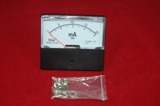 1PC DC 0-20mA  Analog Ammeter Panel AMP Current Meter 60*70mm directly Connect