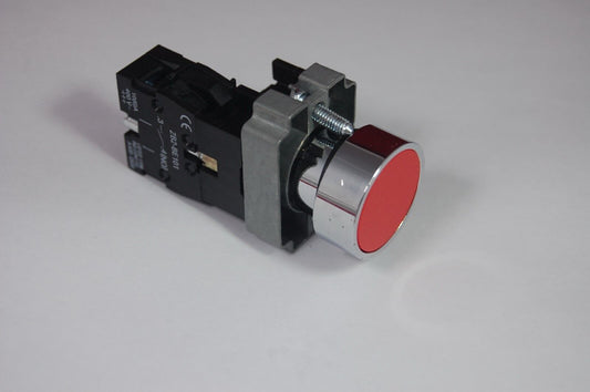 1PCS FITS XB2 BA Series Maintained Latching 22MM RED PUSH BUTTON Switch NC