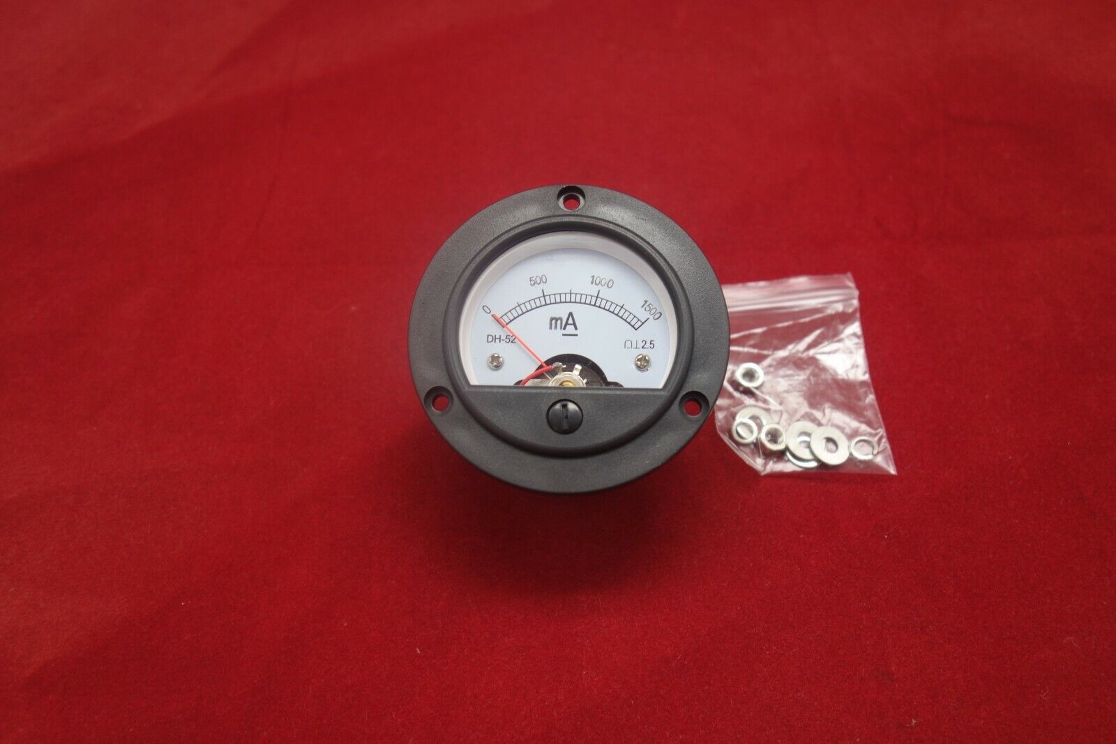 DC 0-1500MA Round Analog Ammeter Panel Current Dia. 66.4mm DH52 direct connect