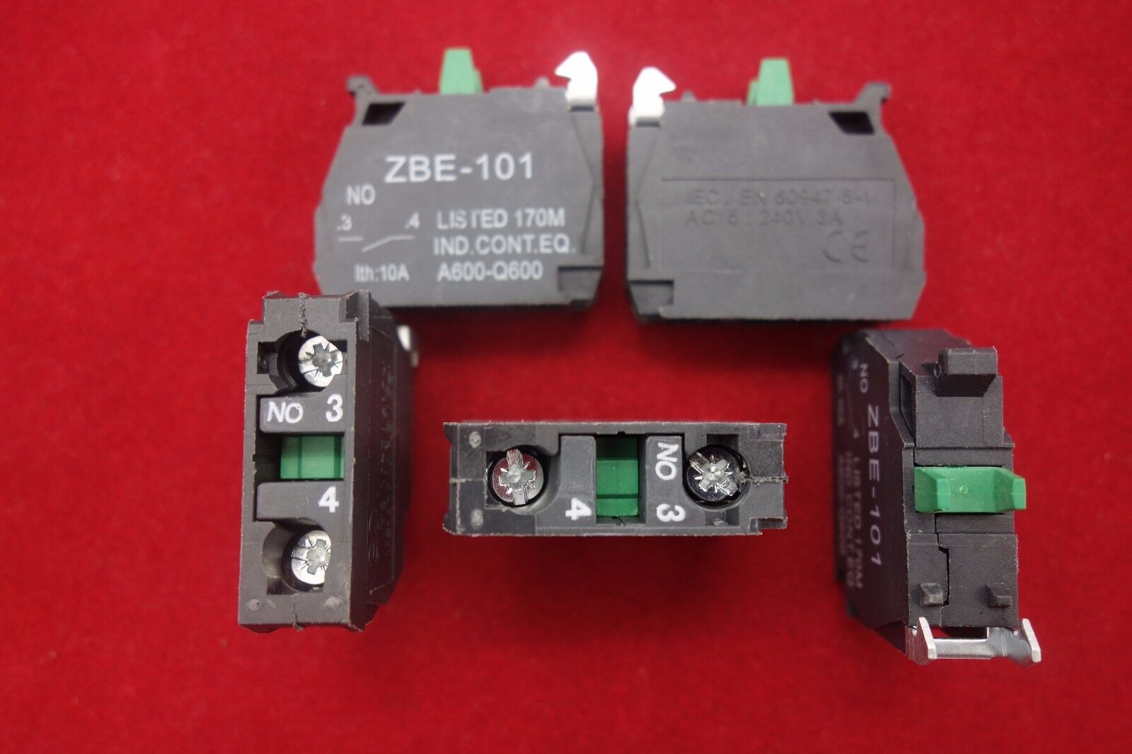 10PCS ZBE-101 N/O Normal Open CONTACT BLOCK FITS XB4 XB5 Series Products