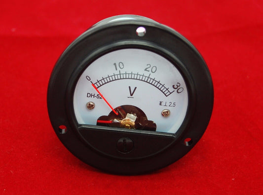 DC 30V Round  Analog Voltmeter Analogue Voltage panel meter Dia. 66.4mm DH52