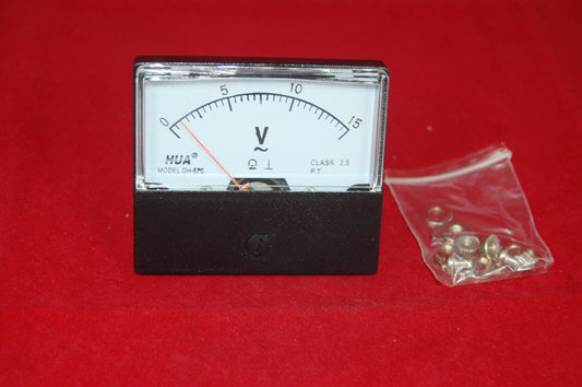 AC 0-15V Analog Voltmeter Analogue Voltage Panel Meter 60*70MM directly Connect