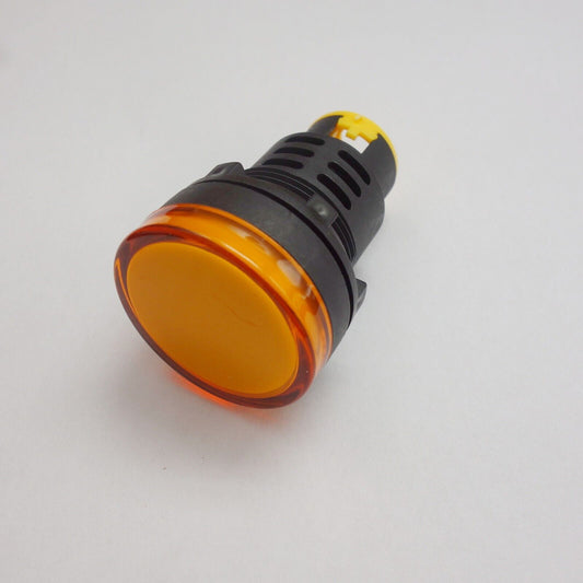 2PCS Pilot light Yellow Led Lamp Panel Cutout Dia. 30mm Screw Terminal12V AC/DC