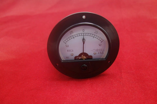 DC Minus Zero Plus -50V-+50V Dia.90mm Analog Voltage Analogue Panel meter