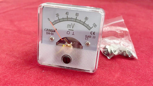 DC 0-100mV Analog Voltmeter Analogue Voltage panel meter 50*50mm direct Connect