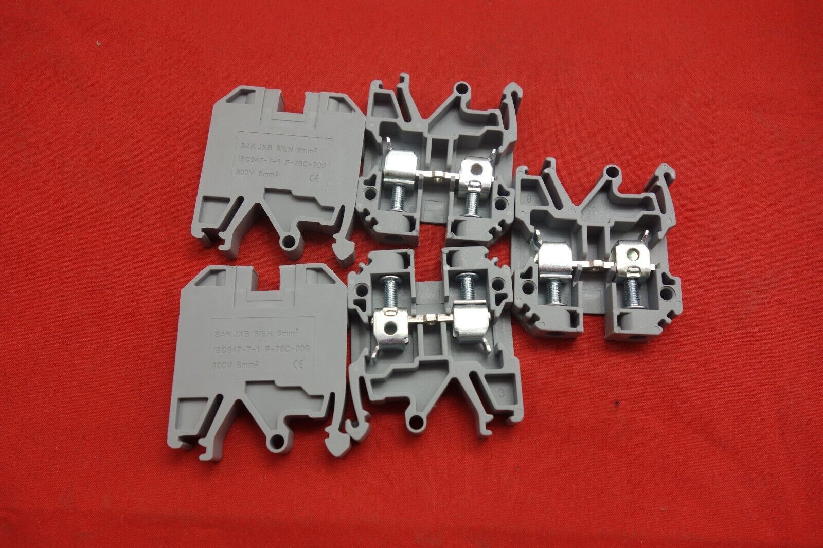 10PCS SAK/JXB 6EN Din Rail NS35 Type Combined Terminal block with one cover