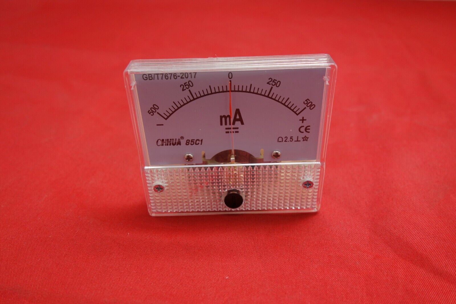 DC Minus Zero Plus -500mA -0 +500mA Analog 85C1 Analogue Ammeter AMP Panel meter