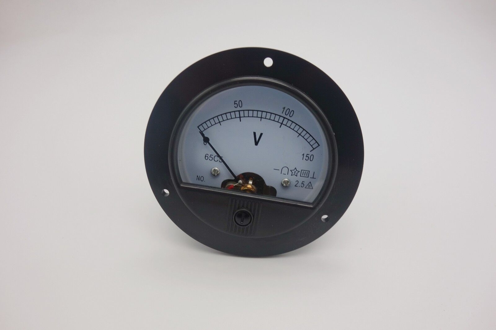 1PC DC 0-150V Round Analog Voltmeter Voltage Panel Meter Dia.90mm Plastic