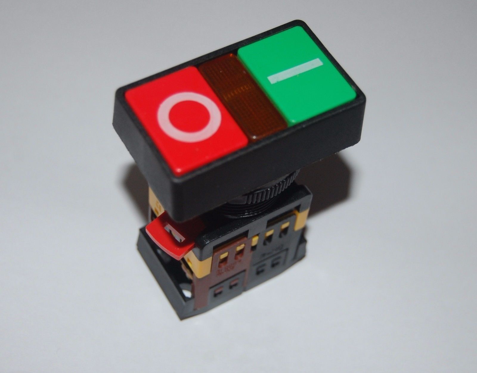 30MM Double head PUSH BUTTON SWITCH with 12V AC/DC LED Light Momentary ON OFF