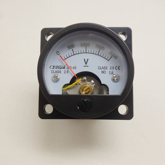 1PC DC 0- 2000V Analog Voltmeter Analogue Voltage panel meter SO45 2000V/1A