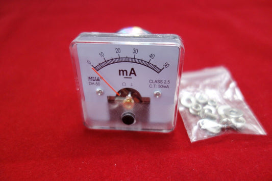 1PC DC 0-50MA Analog Ammeter Panel AMP Current Meter 50*50mm direct Connect
