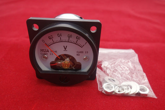 DC 0-1V Analog Voltmeter Analogue Voltage panel meter SO45 directly Connect