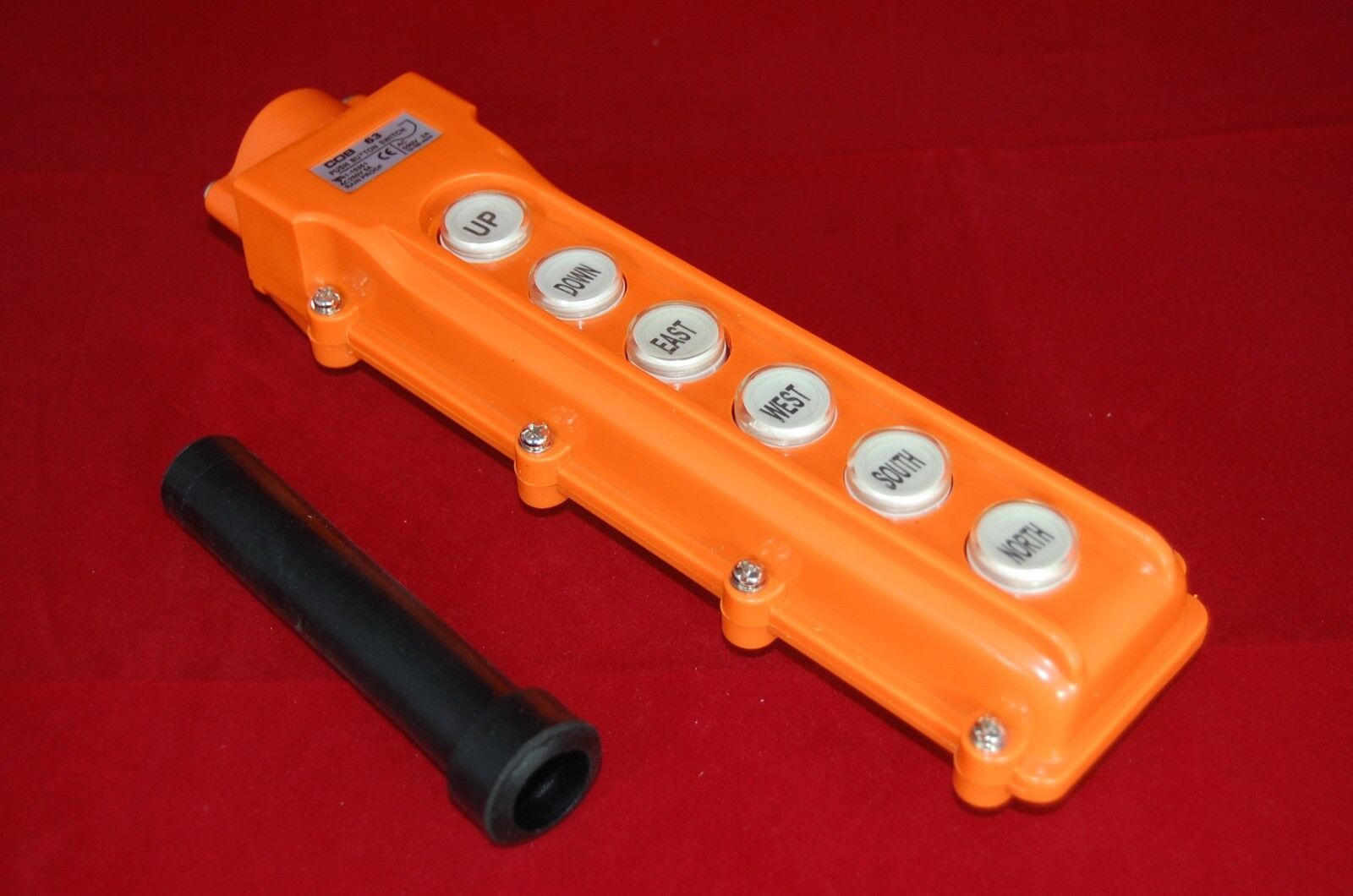 1PC COB-63 Hoist And Crane Pendant Control Station Switch 6 Buttons English Text