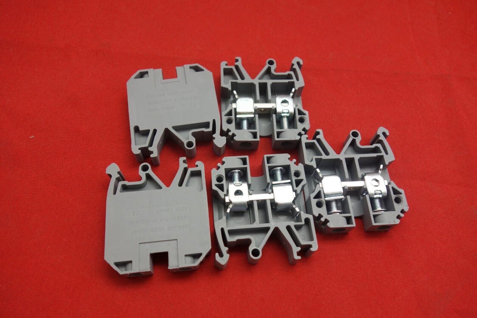 10PCS SAK/JXB 10EN Din Rail NS35 Type Combined Terminal block with one cover