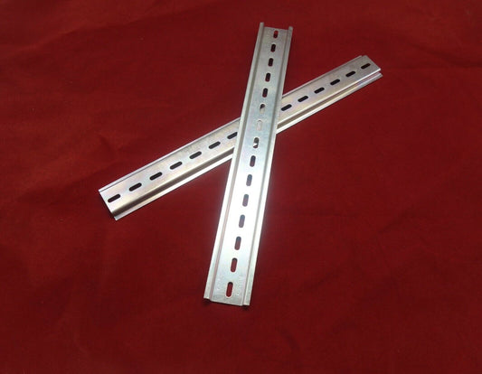2PCS Din Rail Slotted Steel 0.8mm thickness 300mm Length 35mm width 1.38"x11.81"
