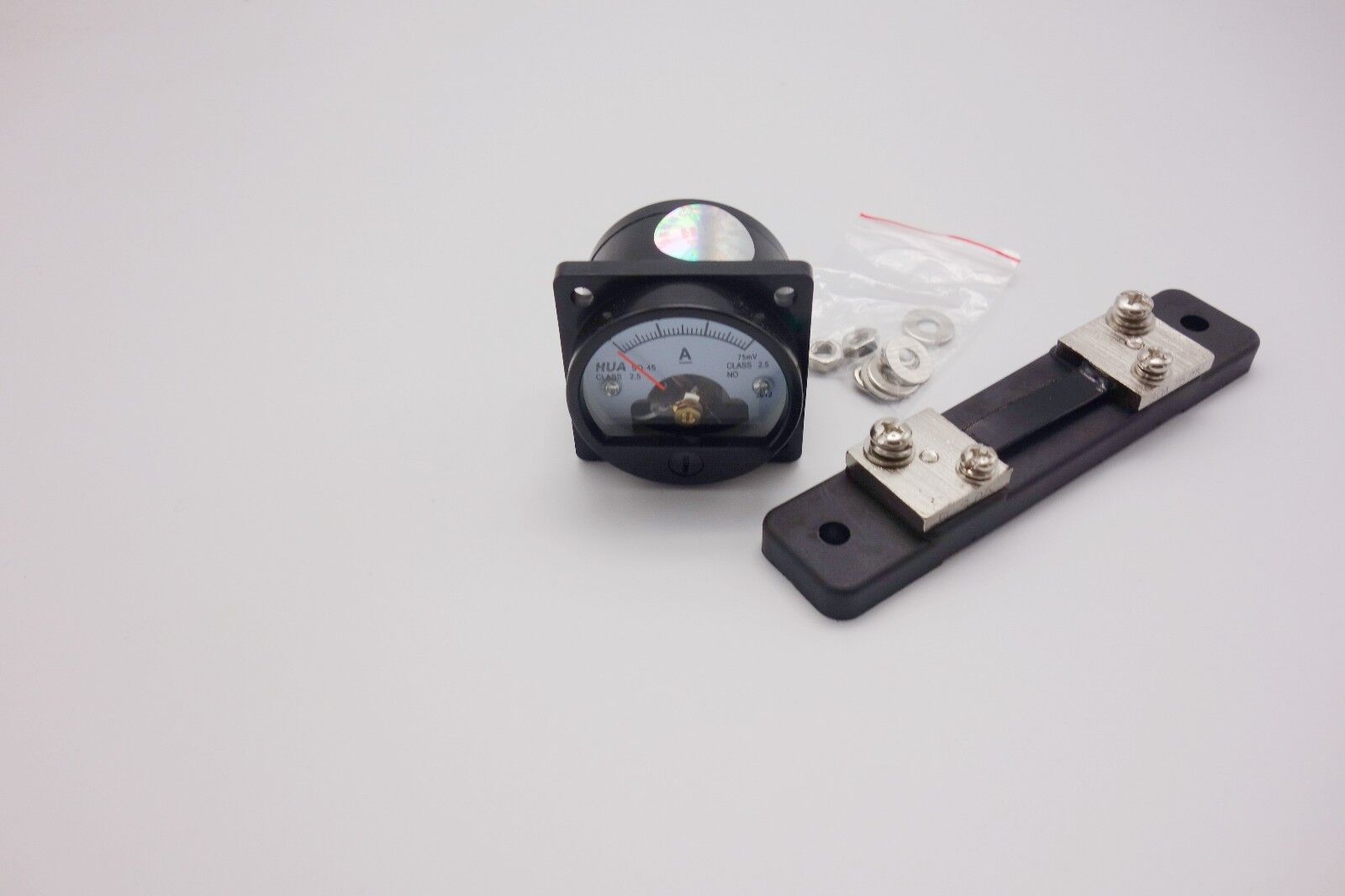1PC DC 0-30A Analog Ammeter Panel AMP Current Meter SO45 Cutout 45mm with Shunt