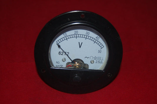 AC 0-50V Round Analog Voltmeter Voltage Panel Meter  Dia. 90mm directly Connect