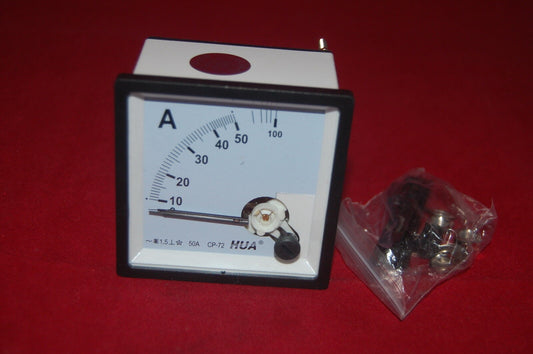 AC 0-50A Analog Ammeter Panel AMP Current Meter 72*72mm directly Connect