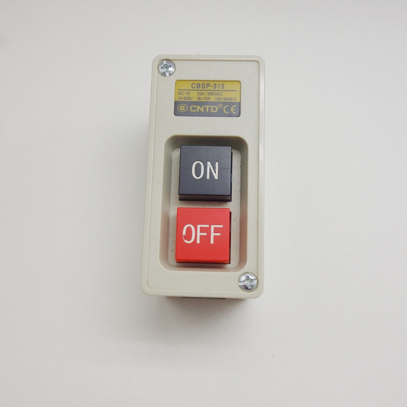 1PC 3 PHASES 2.2KW 15A ON/OFF Self-Locking POWER PUSHBUTTON SWITCH Fits TBSP315