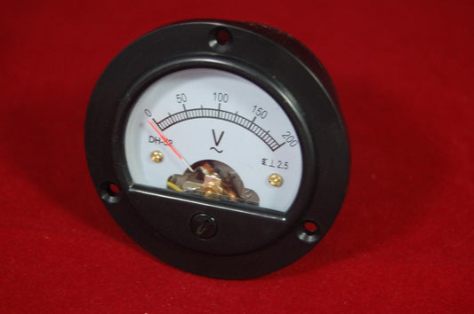 AC 0-200V Round Analog Voltmeter Voltage Panel Meter  Dia. 66.4mm DH52
