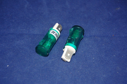 50 Pcs 220V 12mm Green Panel Mounting plug in Neon t Pilot Lights