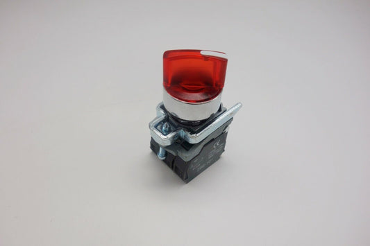 1PC 22mm ILlUMINATED Selector switch 2 Position Fits RED XB4BK124G5 110V LED