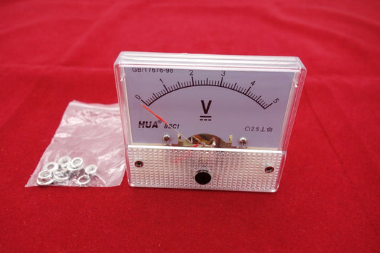 DC 0- 5V Analog 85C1 Voltage Analogue Panel meter 56*64mm Directly connnected