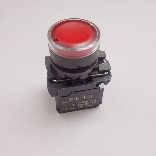 Illuminated pushbutton with flush push Fits XB5AW34M5 RED 220V LED Momentary