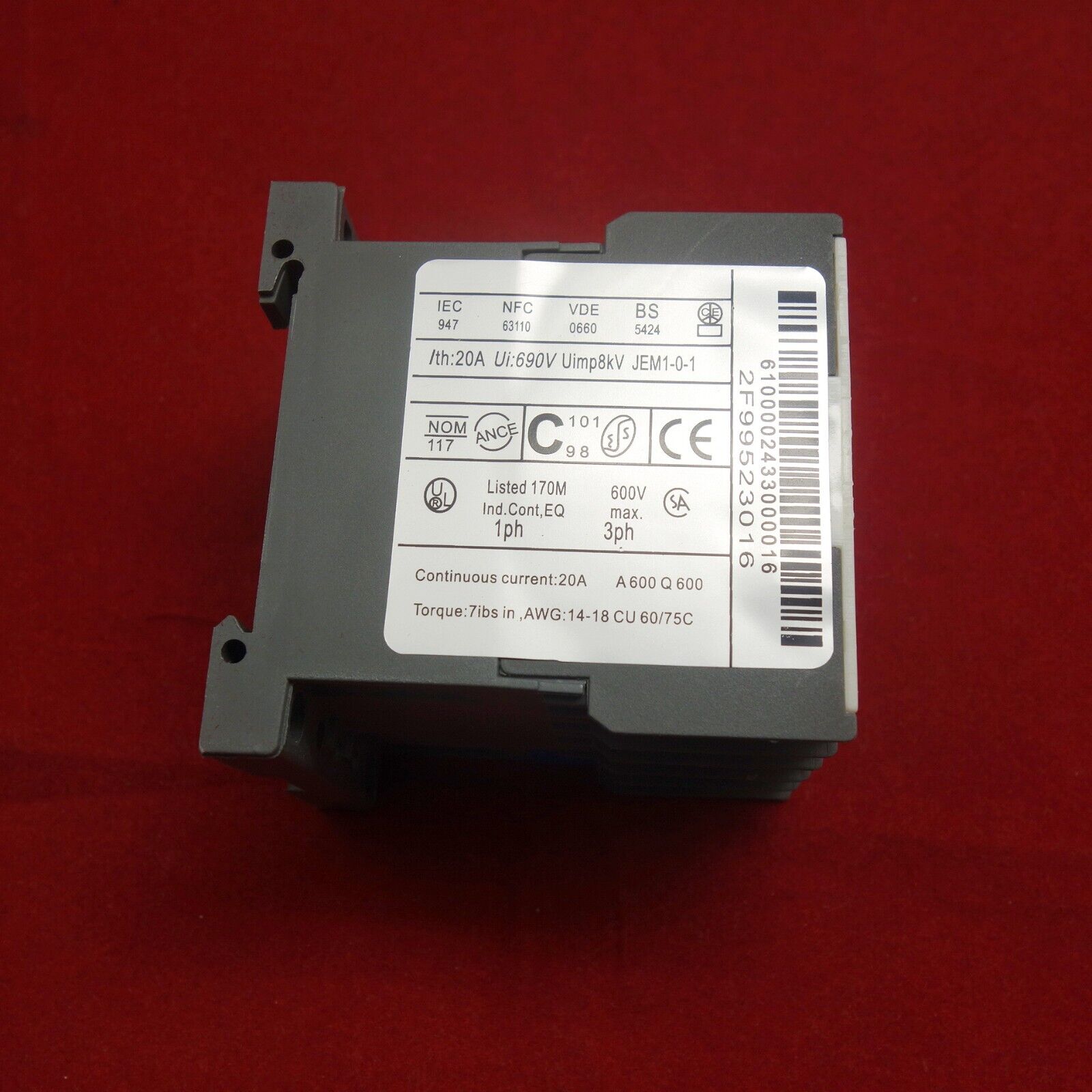 1PC NEW FITS LC1-K0601F7 AC CONTACTOR 6A 110V 50/60HZ AC COIL