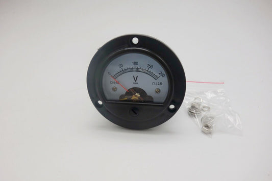 DC 0-200V Round Analog Voltmeter Analogue Voltage panel meter Dia. 66.4mm DH52
