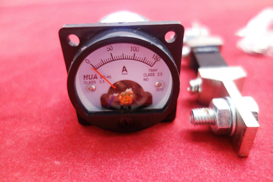 1PC DC 0-150A Analog Ammeter Panel AMP Current Meter SO45 Cutout 45mm with Shunt