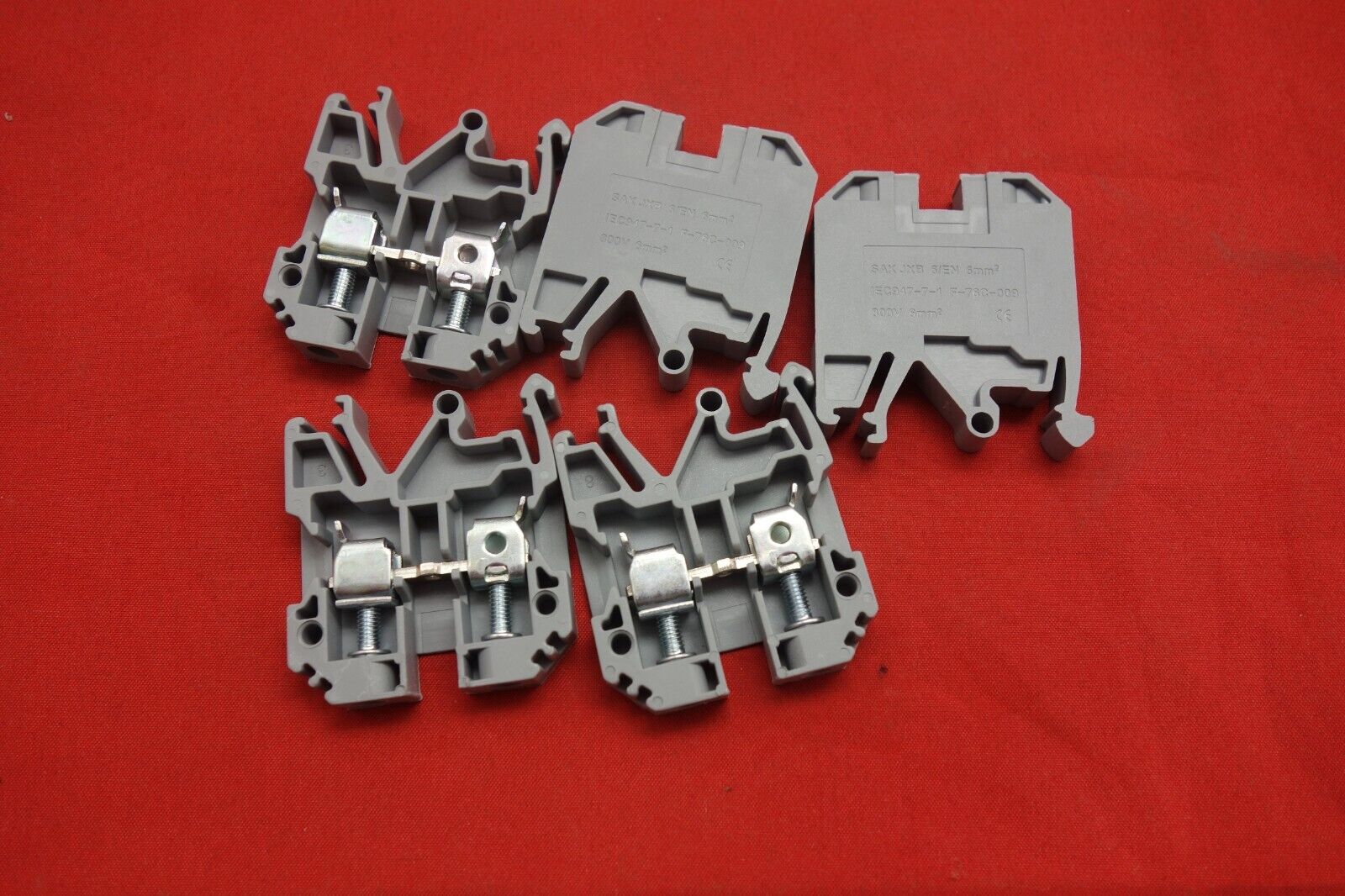 10PCS SAK/JXB 6EN Din Rail NS35 Type Combined Terminal block with one cover